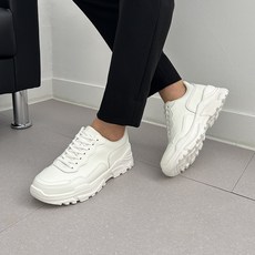 센시노 남자 7cm 키높이 깔끔한 어글리슈즈 화이트 스니커즈