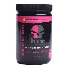 HIT SUPPLEMENTS Igniter Extreme Free Workout Powder 僅限女性, 282g, 1罐