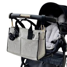 배온니 기저귀가방 캔버스 대용량 수납 가벼운 데일리백 이너백 포함, 블랙