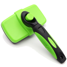 【現貨】寵物除毛梳 去毛梳 刷毛梳 除毛梳 毛刷 化毛 毛梳 貓用刷毛 狗用刷毛, 1個, 綠色, 綠色