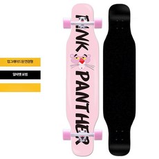 스케이트보드 남녀 더블로커 프로 댄스보드 4륜 롱보드 플래시 양면 패턴 보드 크루징 입문용 롱보드 전동 댄싱 다운힐 초보자 트릭 장거리 롱보드 안정감 남성용 여성용 청소년 성인보드, 1개, 연핑크