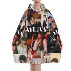 아일리바 싱어 투어 블랭킷 후디 웨어러블 대형 포켓 수면 가방 부드럽고 아늑한 원지, 12. 17