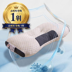 바른마켓 꿀잠 경추베개 거북목 일자목 메모리폼 수면 숙면, 화이트, 1개