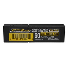 OLFA日本製折斷式刀片ABB-50黑刃美工刀片(50片裝), 1個