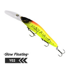 MEREDITH Minnow 11cm 낚시 미끼 느린 싱킹 또는 플로팅 Wobblers 품질 후크 낚시 태클 소매 상자 포함, [12] HBM01-110-Y02