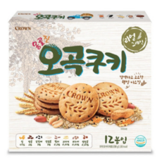 크라운 옹골진오곡쿠키, 288g, 6개