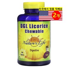 Nature's Life DGL 감초 추출 츄어블, 2개, 100정