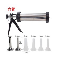 下殺 304不鏽鋼手動絞肉機 家用手搖碎肉機 料理絞餡機 灌香腸機 料理機, 1個, 不鏽鋼筒6根管