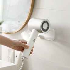 일상홀릭 드라이기 거치대 걸이 고데기거치대, 클린 화이트, 1개, 화이트
