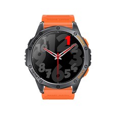 MIVSEN K67智慧藍牙手錶 AMOLED常亮屏幕 LED手電筒 GPS戶外運動手錶, 黑橙色, 1.43英寸, GPS