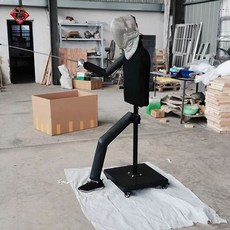 펜싱 표적 더미 스탠드 검도 인간형 레슨 연습용 인형, 1개, D. 어린이용 손발O 높이조절 가능