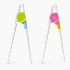 學習筷 日本 寶寶訓練筷子 嬰兒吃飯 輔助筷 兒童餐具, 1個, 粉綠隨機 / RA00131