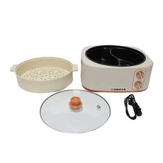 전기 핫팟 다기능 찜기 일체형 냄비 온도 조절, 1. 하얀색, A. 2