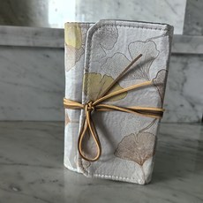 日式現金日記賬，理財收納冊，現金收納本，記賬本, 1個, 黃花朵,A6