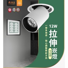 ღ勝利燈飾ღ 9CM LED 12W 伸縮拉伸崁燈 高演色 無色差 舞光LED, 1個, 白光, 白光