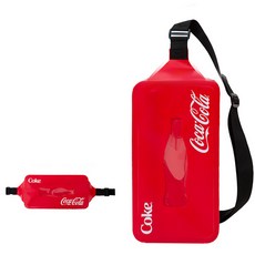[여름용품]코카콜라 크로스 드라이백 슬링백 6L-레드, 블랙, 1개