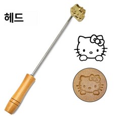 베이킹 불도장 카스테라 캐릭터 불박 빵 인두 케이크, 1개, 굽은 머리+고양이