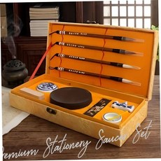 고급형 문방사우 서예 세트 캘리그라피 붓 먹 벼루 서예도구 입문용 선물 79000EA 1EA, 프리미엄 문방사우 세트