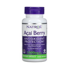 Natrol 네트롤 아사이 베리 500mg 75 식물성 캡슐 아카이 아사히 배리 효능 효과, 1개, 75정