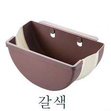주방 접이식 휴지통 벽걸이 가정용 찬장 문걸이 작은 수납통 주방 여분 접이식 휴지통, 커피색