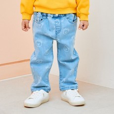 [게스키즈] 베어전판 배기핏 데님PT (G38DAP321-T)