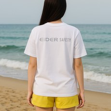 아이더 세이프티 반팔티 남여공용 소로나 쿨링 냉감 등산 화이트 로고티셔츠