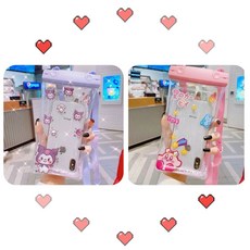 雙扣氣囊手機防水袋觸屏靈敏外賣溫泉手機殻遊泳漂流防水殻通用型 K8U3, 小魔女+卡比粉【2個裝/觸屏靈敏】, 1個