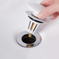 Jc 豪華陶瓷洗臉盆存水彎水塞白色