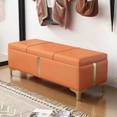 벤치형쇼파 등받이없는쇼파 매장 스툴 미용실 다용도 쇼파, 180cm, 길이 60 엠마 오렌지