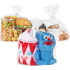 셀로판지 투명 미술재료 슈어홈 셀로판 백 9인치 x 12인치 50개 강력한 선물백과 끈 3.15인치 평평한 바닥 구셋 서서 사용할 수 있는 셀로 포장지 생일 파티 선물 간식 머, 9"x12"x3.15"