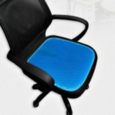 실리콘 쿨링 여름 사무실 통풍 사각 젤 쿠션 방석, 블루_패키지 포장