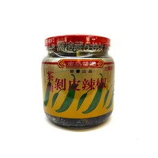 金品醬園 茶油剝皮辣椒 (中辣), 1個, 茶油中辣(紅蓋)