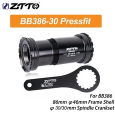 ZTTO MTB 로드 바이크 BB386 프레스핏 바텀 브래킷 세라믹 스틸 베어링 BB (22mm 24mm 30mm 크랭크셋 DUB 2, 19 BB386-30A-tool