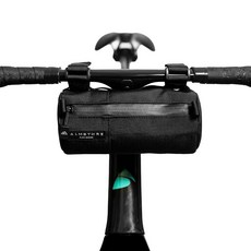 ALMSTHRE Simple 바 백 | 방수 지퍼 및 조절 가능한 스트랩이 있는 소프트 쉘 바이크 핸들바 백 | 경량 자전거 핸들바 백 (심플 미드나잇 블랙), Midnight Black, Midnight Black