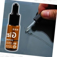 자동차 유리 복원제 글래스 스크래치 균열 보수 수리 투명 액상 드로퍼 타입, 1개, 1ml
