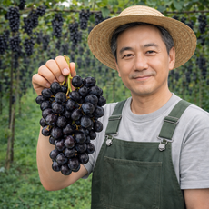 프리미엄 블랙포도 블랙세이블포도, 1개, 2kg