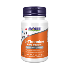 NOW Foods L-茶氨酸粉, 1個, 28克