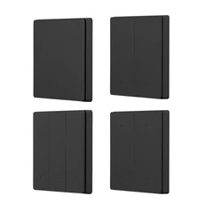 Tuya ZigBee 스마트 장면 스위치 무선 스티커 4 갱 푸시 버튼 원격 제어 벽 조명 송신기 배터리 구동, [01] BLACK, [02] 2-Gang, [01] EU 표준, 1개