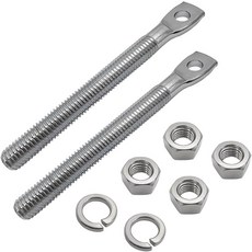 2개 세트 58인치 눈썰매 트립 스프링 아이 볼트 12인치 구멍 구매자용 SAM 1302005 NLP SNP6224 Meyer 09124 Western 90493K, 2개 세트 58인치 눈썰매 트립 스프링 아이 볼트 12