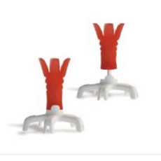 日本Tabata奧克特爪式高爾夫球Tee[GV1409] 減少摩擦 增加擊球距離 鮮豔色彩方便尋找, L紅(44mm), 1個