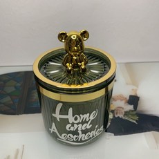 精品上新 ins風 高顏值便攜創意牙籤筒收納棉籤筒棉籤罐防塵帶蓋小紅書同款 上新, 印花綠色Ahome, 1個