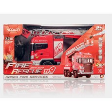 어린이 조카선물 무선조종 물대포발사 소방차 RC카 무선소방차