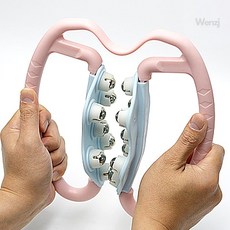 웬카 목어깨안마기 지압볼 롤러 마사지기, 블루