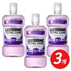 엔하이픈PICK 리스테린 토탈케어마일드 무알콜 가글 입냄새제거 구강청결제 1L 3개, 엔하이픈PICK 리스테린 토탈케어마일드 무알콜 가글 입