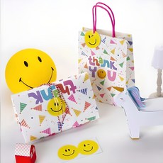 indi.k 微笑派對購物袋 1號, 混和顏色, 10個