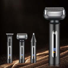 [캬오유] 남성 전기 면도기 3중날 일자형 습식 전동 면도 C타입 충전형, 블랙, SK-327