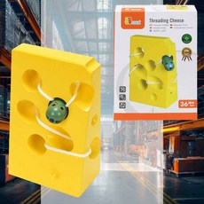 실꿰기 치즈 아이선물 돌아기장난감 3세아이장난감 키즈선물 어린이날선물 유아발달완구