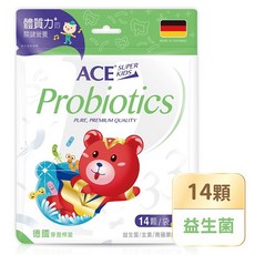 ACE 糖果系列 牙博士棒棒糖 機能Q軟糖 軟糖量販包 斑斑水果條, 1個, 【機能Q】33e益生菌-青蘋果