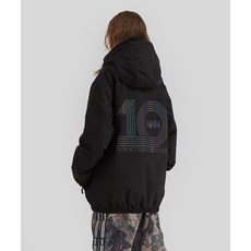 엔쓰리 NNN - Nthree10th - JACKET - 블랙 (오로라나염)/ 남녀공용 스노우보드복 스키복 자켓