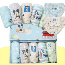 디즈니 남아용 무형광 순면 미키 베이직 삼각팬티 5종세트